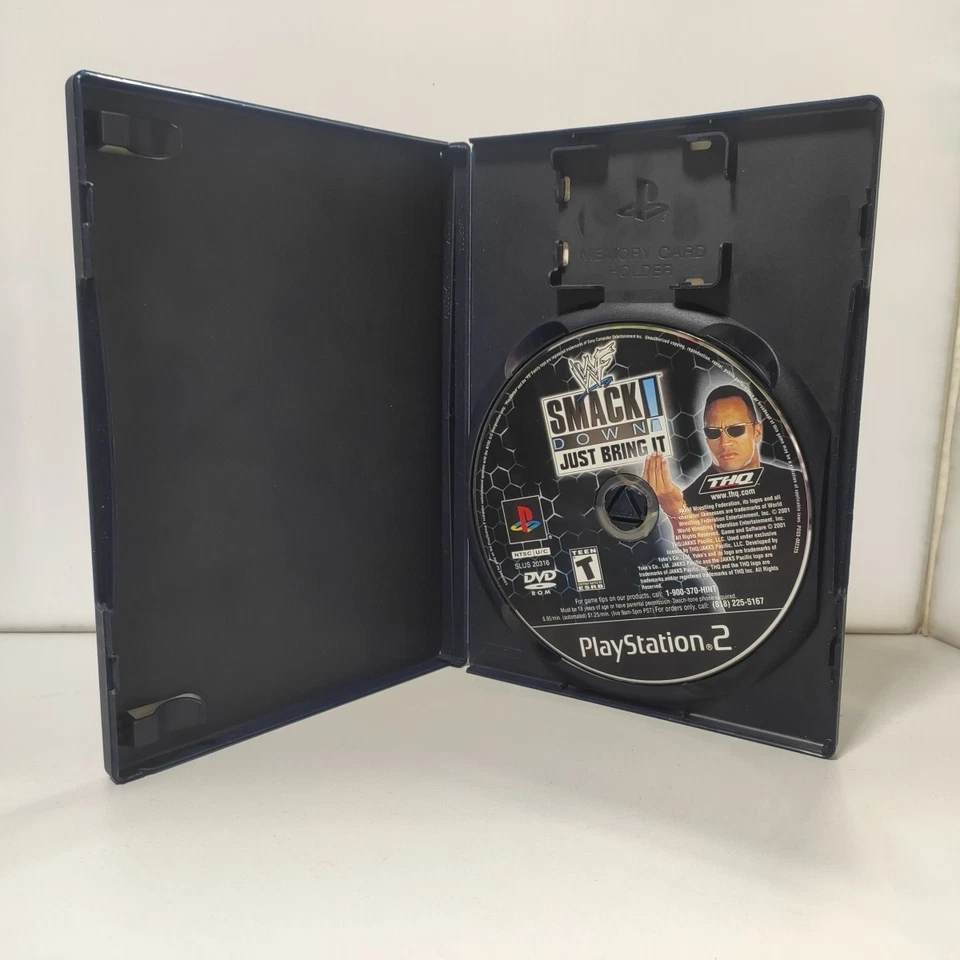 WWE SmackDown Just Bring It (PlayStation 2, 2002) PS2 No Manual Tested Working - Image 4 of 4