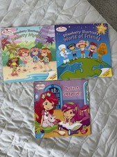 Strawberry Shortcake Book Lot of 3 Paperback Illustrated Stickers Ages 4-8