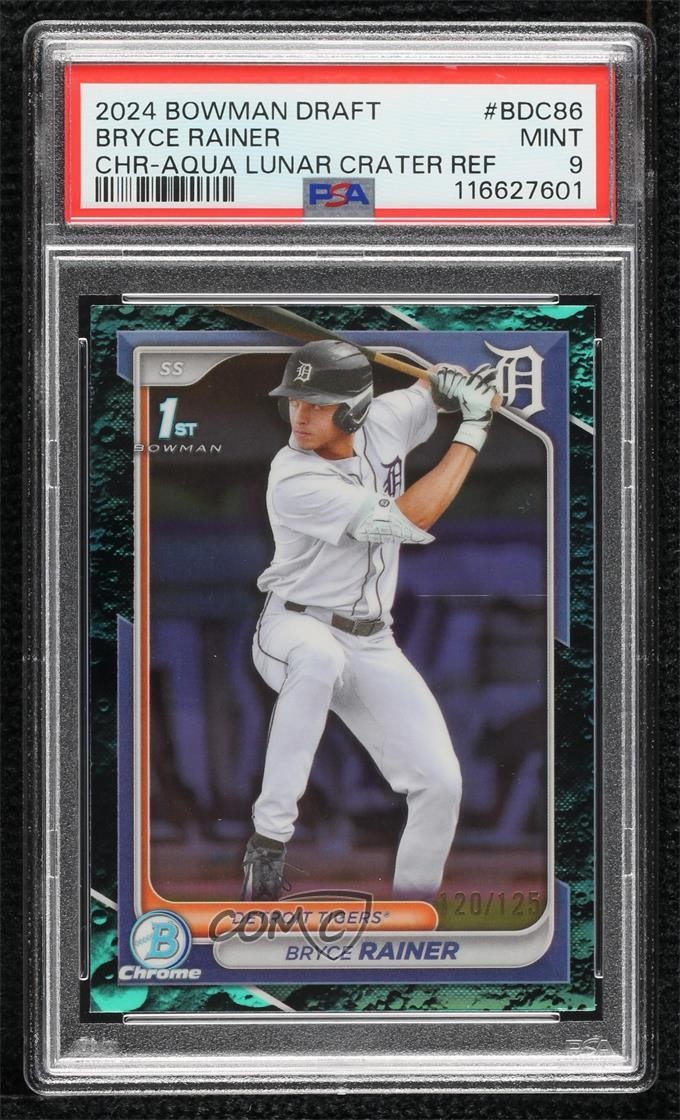 2024 Bowman Draft Chrome Aqua Lunar Refractor 120/125 Bryce Rainer #BDC-86 06wa