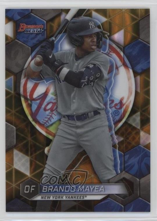 2023 Bowman's Best Top Prospects Gold Lava Refractor 21/75 Brandon Mayea 0i8b