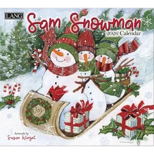 Lang Sam Snowman 2026 Wall Calendar – 12-Month Calendar
