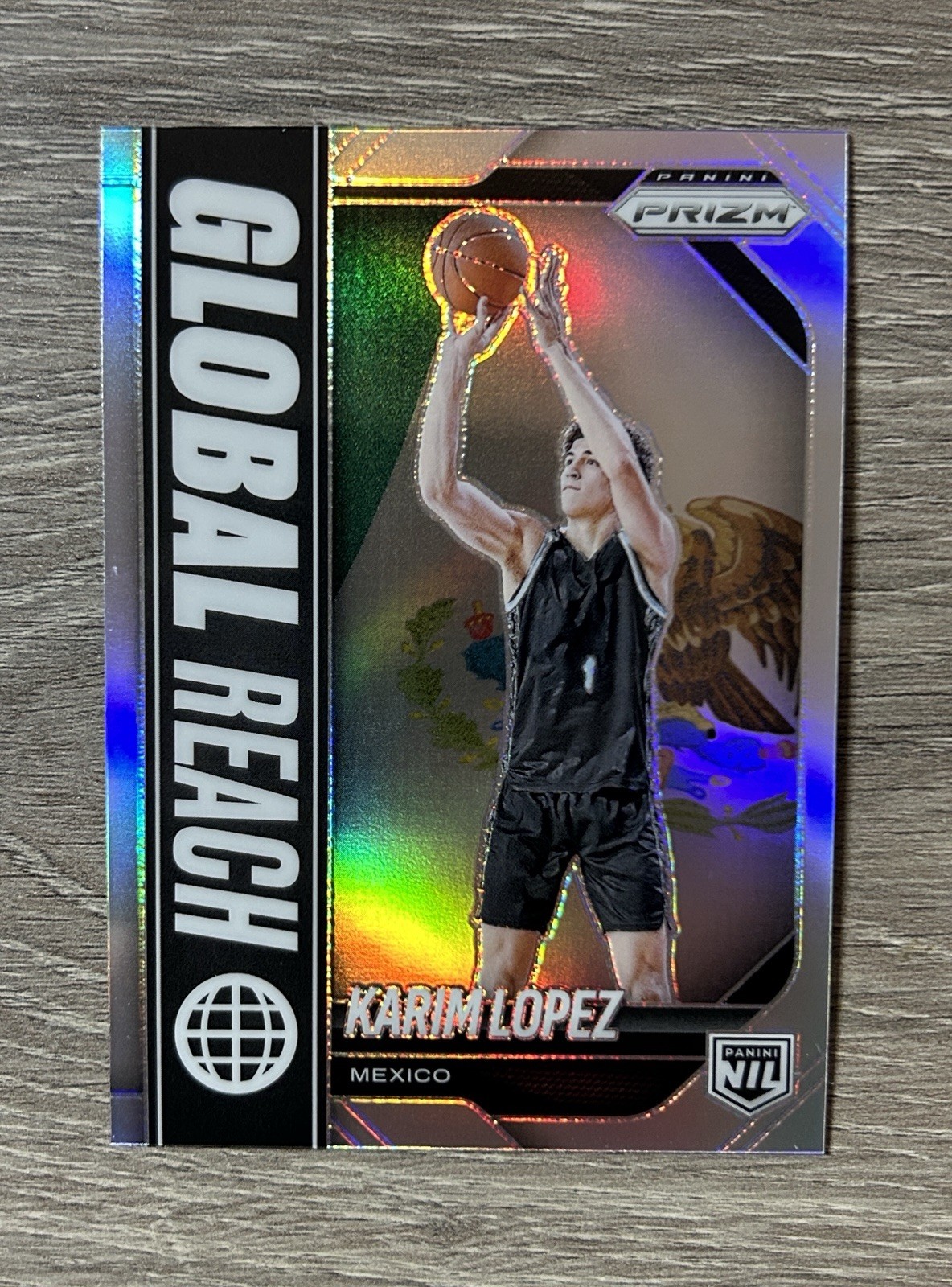 Panini 2025-26 Prizm Basketball Karim Lopez Global Reach #16 Refractor