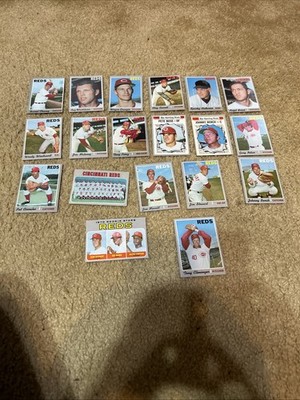 1970 Topps Cincinnati Reds 19 Card Lot Including Johnny Bench, Tony Perez etc