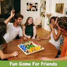 Wooden Dice Board Game Shut The Box for 4 Players Flaps Dices Game Parent-chi