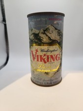 TOUGH WASHINGTON VIKING BEER FLAT TOP 11 OUNCE BEER CAN SPOKANE WA.