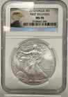 2013 AMERICAN SILVER EAGLE $1 FIRST RELEASES NGC MS 70