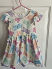 Girls Easter Peeps Bunny Twirl Dress Pastel Boutique Spring Dress Toddler 2t