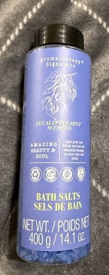 Aromatherapy Signature Eucalyptus Mint Soothing Bath Salts 14.1 Oz New Unsealed 