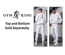 Gym King Mens Aventus Crewneck Tracksuit Top Jogging Bottoms Sweat Pants Joggers