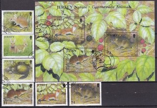 JERSEY 2007 COUNTRYSIDE ANIMALS SET S/S USED