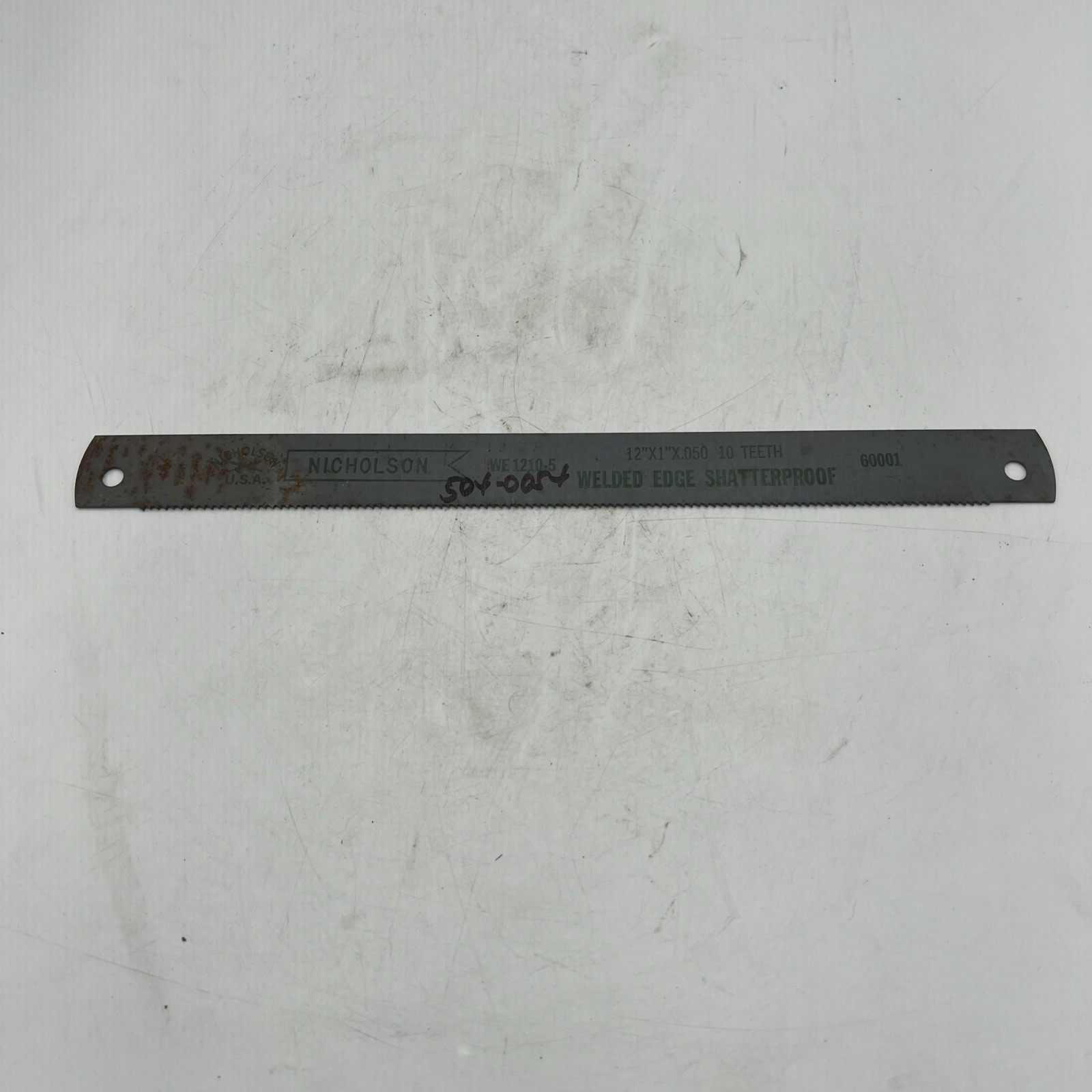 Nicholson WE1210-5 12" 10 TPI Welded Edge Shatterproof Hacksaw Blade USA 60001