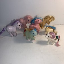 Lot of 7 vintage Hasbro My Little Pony figures rainbow 1980s Unicorn Remco