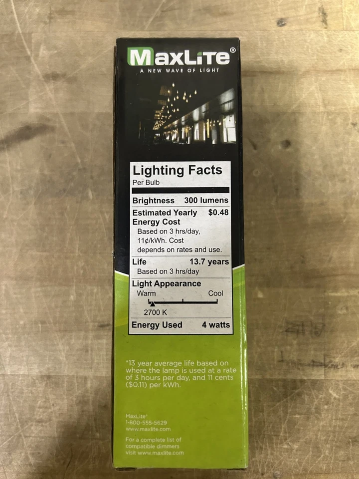 **NEW** MaxLite F4T10DLED927/JA8- 2700k (Soft White) - Image 2 of 4