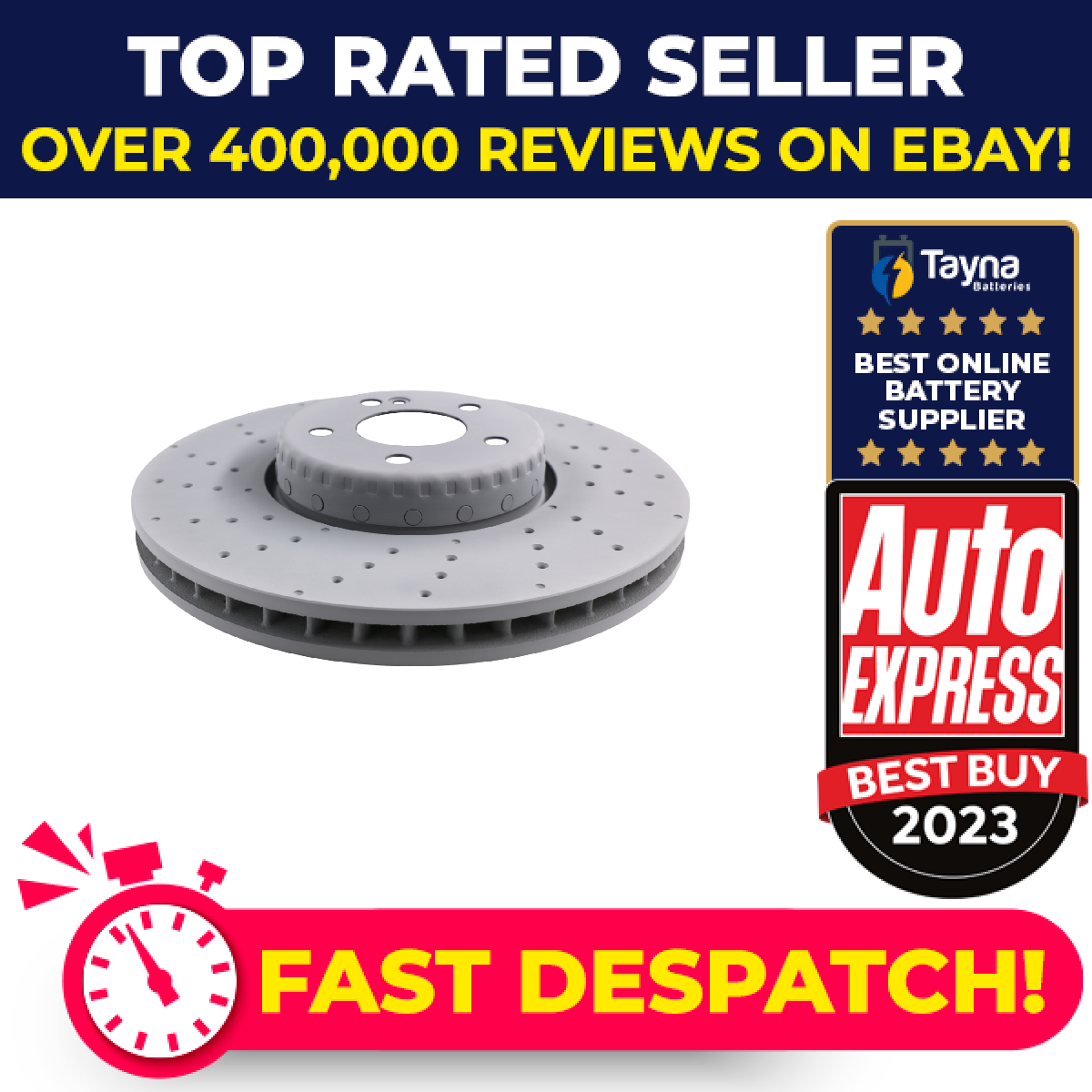 2x Brake Discs Pair Vented fits MERCEDES C220 S205 2.2D Front 14 to 18 OM651.921