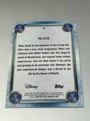 2025 TOPPS DISNEY WONDER TIER 1 Foil #17 ALICE | eBay