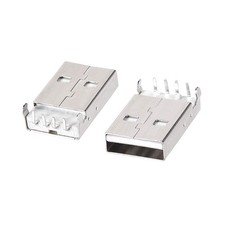 10PCS USB 2.0 Type A Male Socket Connector Jack Port, 4Pin DIP 90 Degree, Rep...