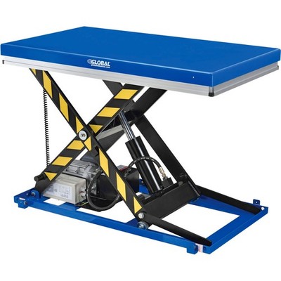Global Industrial Power Scissor Lift Table Hand  Foot Control 48'' x 48'' 3300 Lb.