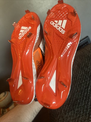 Adidas Icon 6 Bounce tacchetti da baseball in metallo da uomo taglia 9,5D nero arancione FV9349 - Foto 12 di 12
