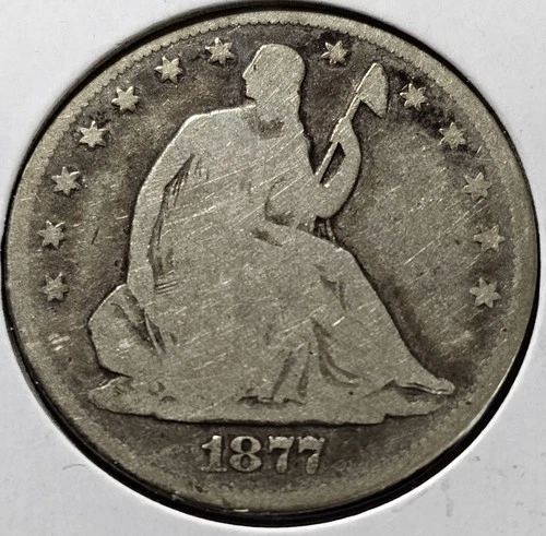 1877-CC Seated Liberty Half Dollar Carson City!!!