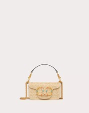 Valentino loco raffia shoulder bag with jewel logo - BNWT