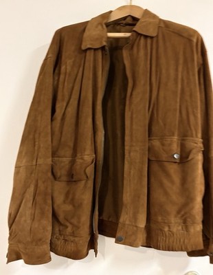 Herren echte Lederjacke Gr. XL Suede Jacke Velours Leder TOP!!!