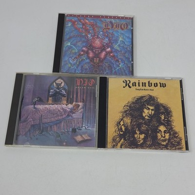 Lot of 3 DIO/ Rainbow CDs  Dream Evil- Strange Highways-Ronnie James Blackmoore