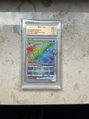 Pokemon Charizard Vstar secret Rainbow Glurak EN 174/172 Brilliant Stars PSA 9