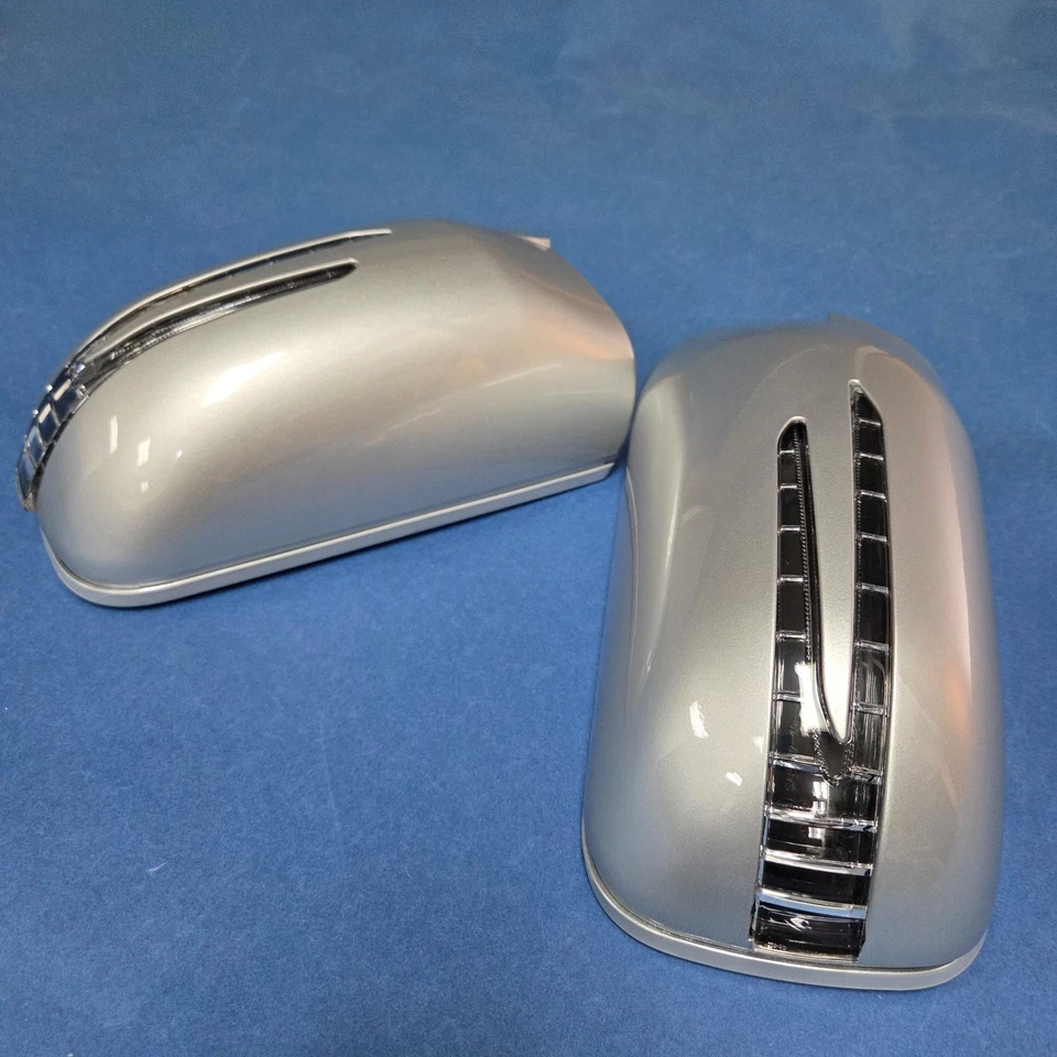 DOS CUBIERTAS DE ESPEJO RETROVISOR PUERTA LED PLATA FLECHA PARA MERCEDES BENZ W202 CLASE C 1995-2000 Foto 3 de 4