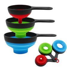 Canning Funnel for Wide and Regular Jars，Wide Mouth Funnels Sets of 3, Large for