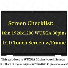 16" For HP Envy x360 2-in-1 16-AC0023DX 16-AC0033DX LCD Touch Screen Digitizer