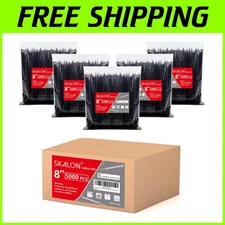 Quality Zip Ties 8" 5000 Pack, Weather Resistant