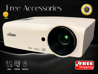 Vivitek D555WH 4K DLP Projector 2160p 3000 ANSI - Durable Lamp up to 10K Hours  