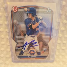 2023 Bowman Draft AJ Ewing 1st Bowman Auto Autograph RC CDA-AE Mets NY Rookie