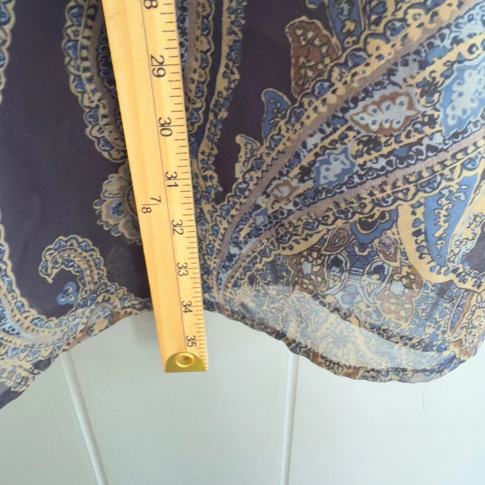 Винтажный 90-х годов Y2K пейсли скольжения стиль макси юбка богемное Дрю Barrymore Gilmore девочек - Изображение 3 из 4