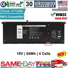 New V6W33 15V 54Wh Battery for Dell Inspiron 15 5415 5510 5515 Latitude 13 3320