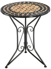 Gartentisch Terrassentisch Balkontisch Bistrotisch Mediterran mit Platte Mosaik