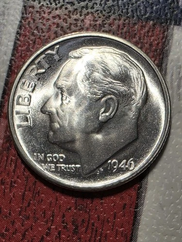 1946 S Roosevelt 90% Silver Dime - Uncirculated -LUSTROUS- "FREE SHIPPING"
