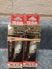 2 Yo Zuri Sashimi Shad FW 2 3/4"  3/8oz  Color Change Baits Yozuri. R1018 Model