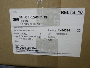 10 NEW! 3M 347FC Trizact CF 5-7/8"x118-1/8" A300 Sanding Belts 60-0003-4986-4