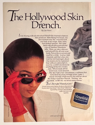 #ad Naomi Campbell for Vaseline Petroleum Jelly Vintage Print Ad 1989 $18.00