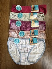 NWT FREE SHIP 5 Size 7 L Vanity Fair Illumination String Bikini Panties 18108