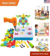 Electric Toy Drill  Creative Build Kit  34 Models for Ages 3-8  Gift Set