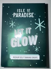 NEW ISLE OF PARADISE LET IT GLOW MEDIUM SELF TANNING DROPS 2 PACK 1.01 OZ EACH