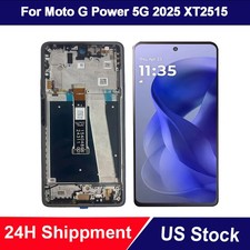 For Motorola Moto G Power 5G 2025 LCD Touch Screen Digitizer Assembly With Frame