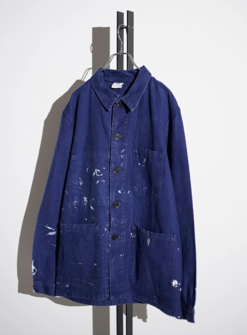 Vintage 80s French Work Chore Jacket Size 44 Men's image 1