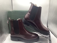 BARBOUR MARLA CHELSEA BOOTS 7UK BRAND NEW CHERRY MAROON GLAZE BOXED
