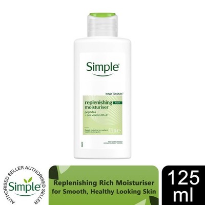 Simple Replenishing Rich Moisturiser Sensitive Skin 125ml Gesichtspflege Feuchtigkeitsspendend