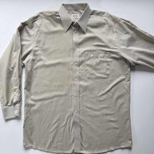Eton, ETON of Sweden Etastar Button Up Long Sleeve Dress Shirt Mens 41 16 in Vintage