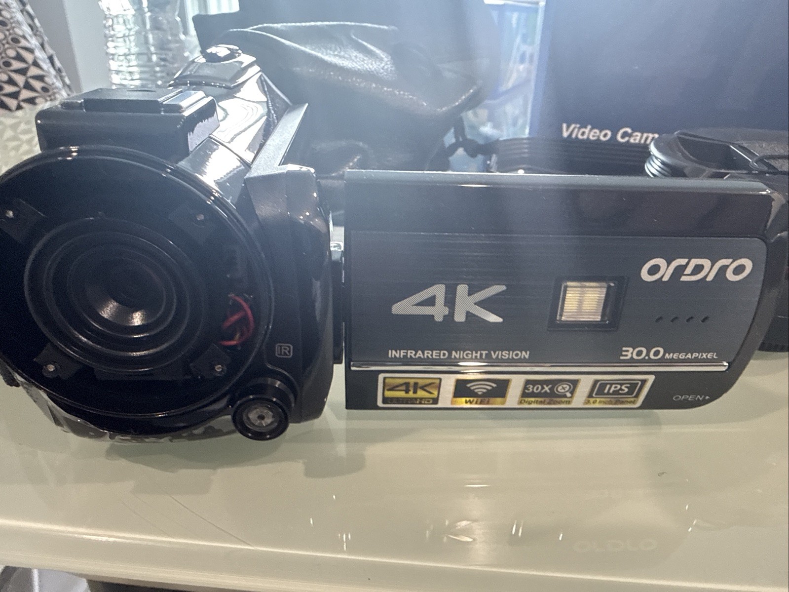 Ordro 4K Digital Video Camera 48MP UHD 30x WiFi Recording Ca