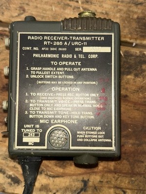 Philharmonic RT-285 URC-11 Receiver Transmitter Vintage Military Survival